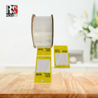 Custom gedruckte LDPE-Plastikvorgeöffnete Poly-Taschen auf einem Rollenventilator Falte Perforierten Auto-Tasche