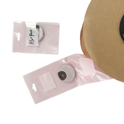 angepasste rosa vorgeöffnete Poly-Taschen auf einer Rolle für elektronische Zubehörverpackungen
