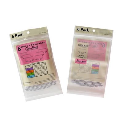 PET / VMPET / CPP-Zipper-gedruckte Poly-Tasche für Bikini / Seidenstrümpfe / Sockenverpackung