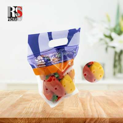 CPP OPP-Polyethylen-Mikroperforierter Zip Lock-Plastikbeutel für frisches Gemüse