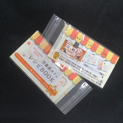 Geschenk Handwerk Transparent Stehen Sie auf Tasche Selbstklebstoff Opp Tasche mit Kopf für Briefpapier