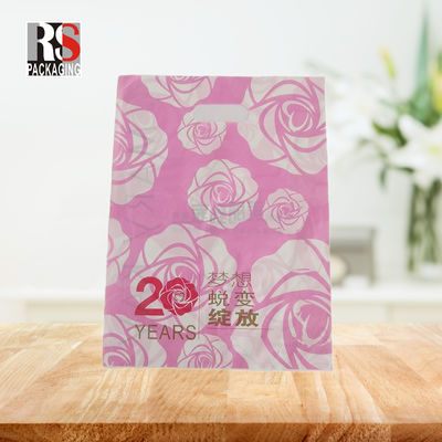 Die Cut Handle Custom Logo Druck LDPE Lebensmittelbeutel Kunststoffwarenbeutel