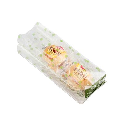 Lebensmittel-Poly-Verpackungstüten mit kleinen Kreuzblock-Stand und quadratischem transparenten Boden
