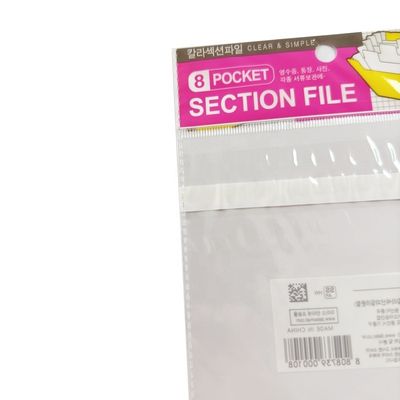 Versiegelungsgriff Bopp Poly Bag Selbstklebstoff Versiegelung Header Tasche mit Euro-Slot und Band