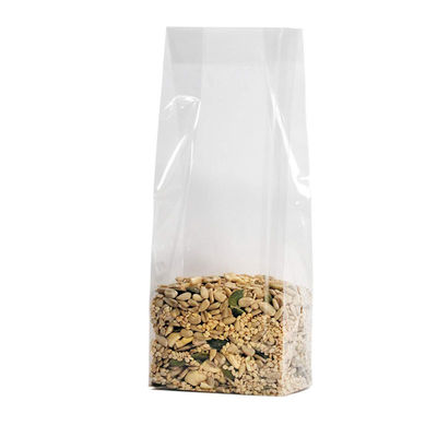 Durchsichtige flache Unterseite Gusset-Tasche Zellophan-Taschen für Süßigkeiten Kekse Bäckerei Verpackung