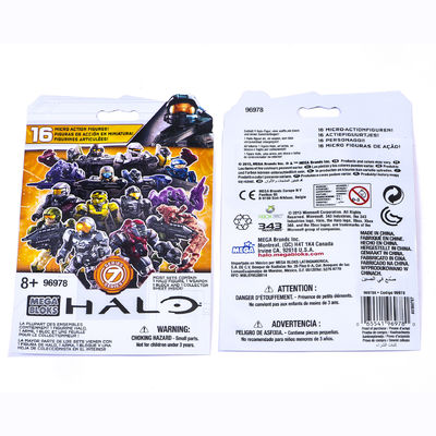Bestellungen nach Maßnahme akzeptiert Druck Stand-up Zipper Plastiktüten für Spielzeug Ziegel Verpackung
