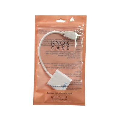 Wire Line Verpackung Klar Stand Up Zipper Bag Feuchtigkeitsdicht für USB-Kabel Verpackung