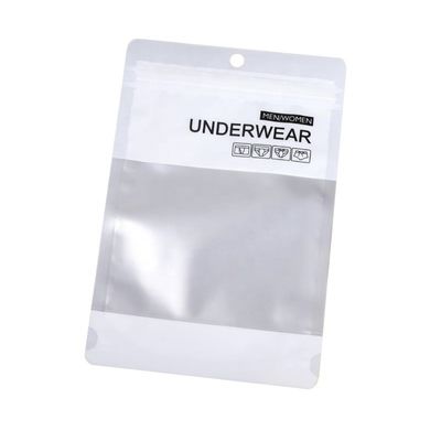 Custom Logo Frosted Fenster Reißverschluss Poly Kleidungstüte für Verpackung