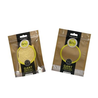 Gravure-Druck Custom Markenverpackung Gesicht Mitt Verpackung Ziplock Siegel Kosmetische Tasche
