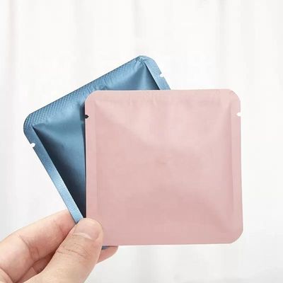 Logo-Druck Flach 3 Seiten Siegel Tasche für Parfüm Lotion Creme Pulverbeutel
