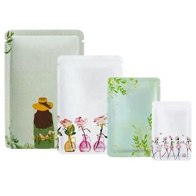 Logo-Druck Flach 3 Seiten Siegel Tasche für Parfüm Lotion Creme Pulverbeutel