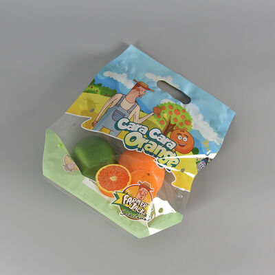 Individuell gestalteter lebensmittelechter Kunststoff-Antibeschlagbeutel, transparenter Frischgemüse- und Obstaufbewahrungsbeutel mit Reißverschluss und Griff