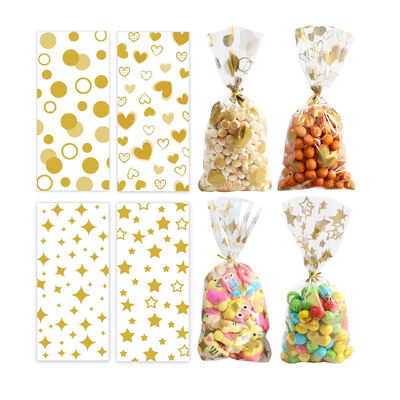Custom gedruckte Geschenkverpackung Cello Cellophane Party Leckerbissen Favor Klares Süßigkeiten Cookie Plastik Poly Goodie Lagerbeutel