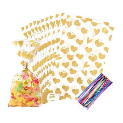China Fertigung Custom Printing klar Transparent Cello Süßigkeiten Party Geburtstagsfeier Beute Schokolade Süßwaren Taschen