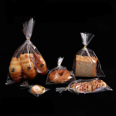 Custom Transparent LDPE Wicket Brotbeutel für Bäckerei Lagerung OPP Sandwiches Brotbeutel Drucken Lebensmittelverpackung Beutel mit Twist
