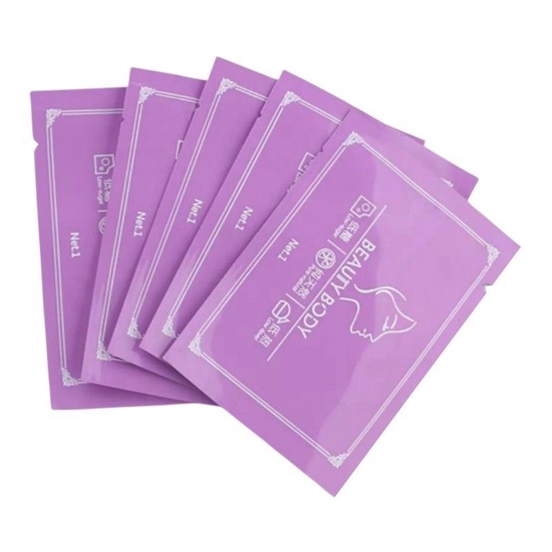 Logo-Druck Flach 3 Seiten Siegel Tasche für Parfüm Lotion Creme Pulverbeutel